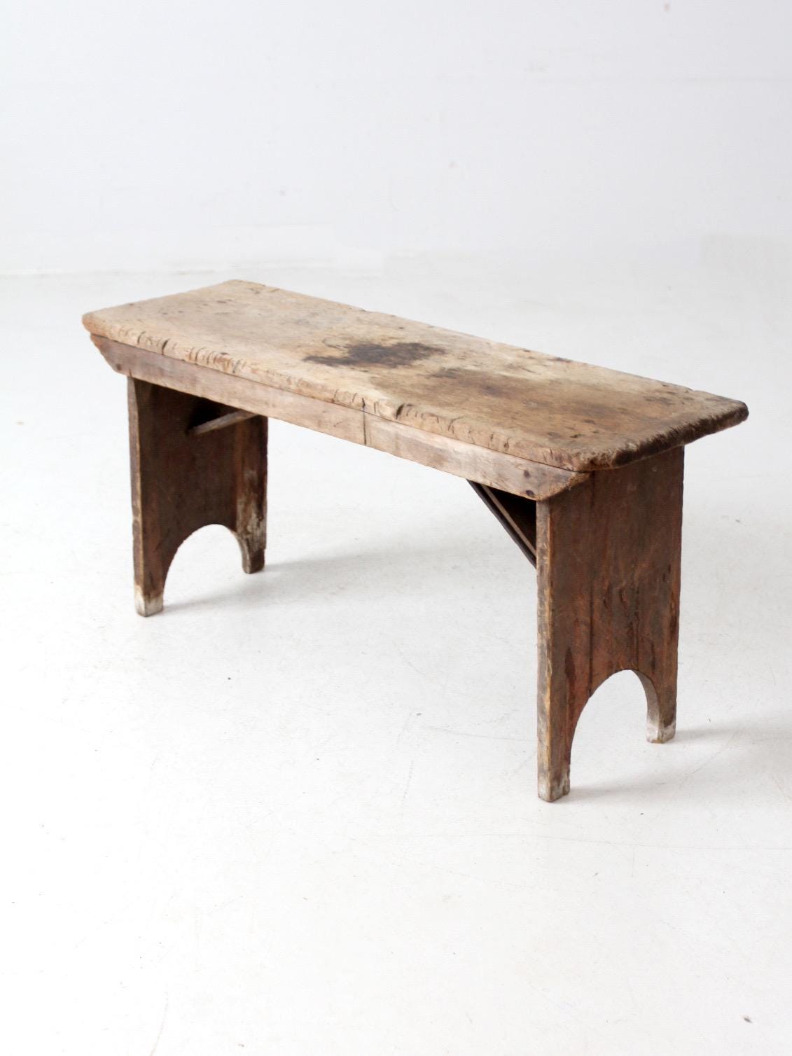 Antique Wooden Farmhouse Bench - Etsy