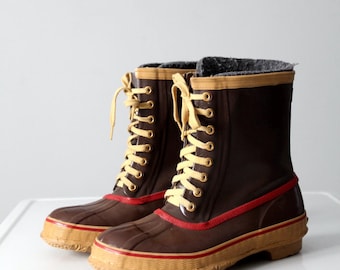 SOREL Badger Snow Duck Boots Mens 10 Leather Rubber Work  display picture 3