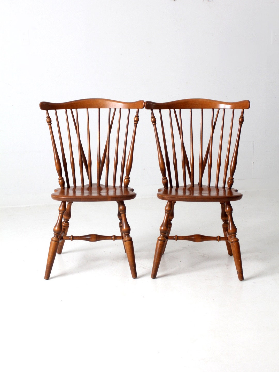 Vintage Ethan Allen Windsor Chairs Pair - Etsy