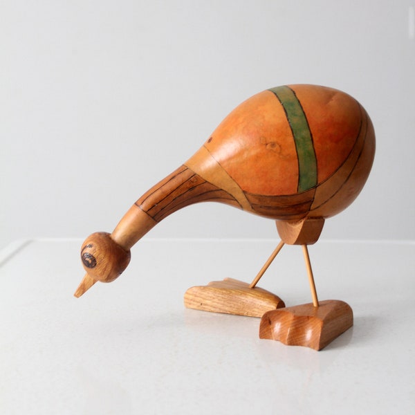 vintage gourd art bird