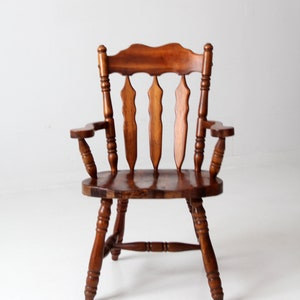 mid-century lodge style dining arm chair
