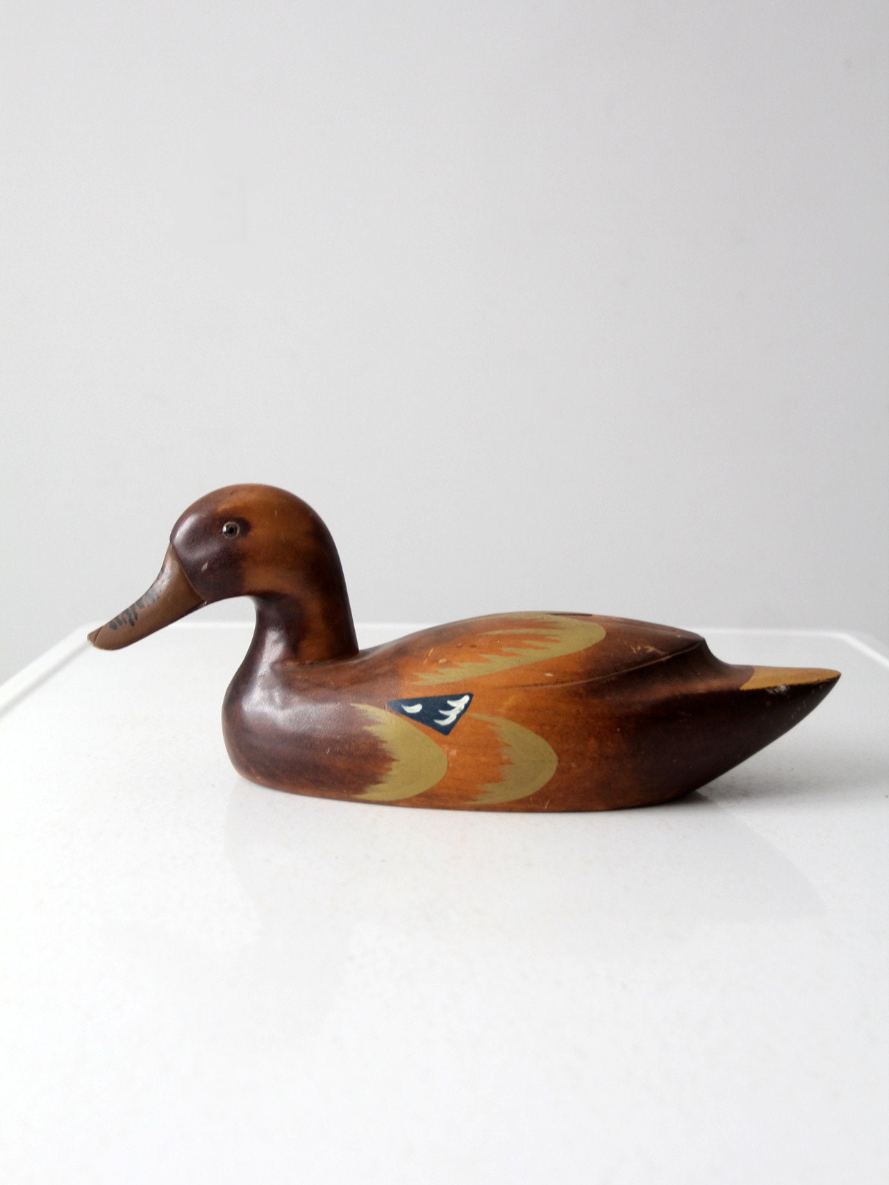 Vintage Painted Wood Duck Decoy - Etsy