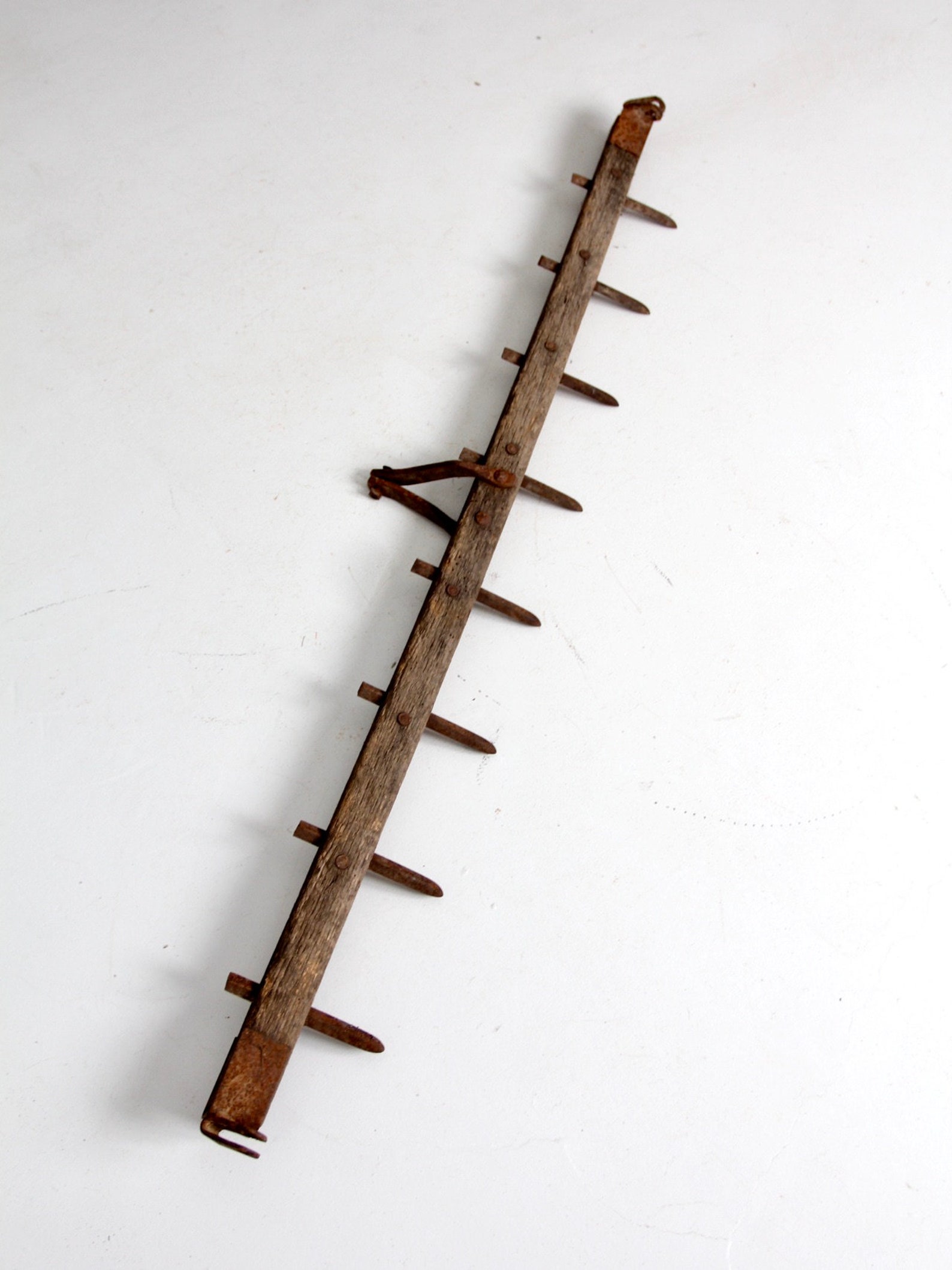 Antique Spike Tooth Harrow Primitive Farm Tool Etsy