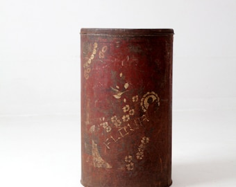antique metal flour bin
