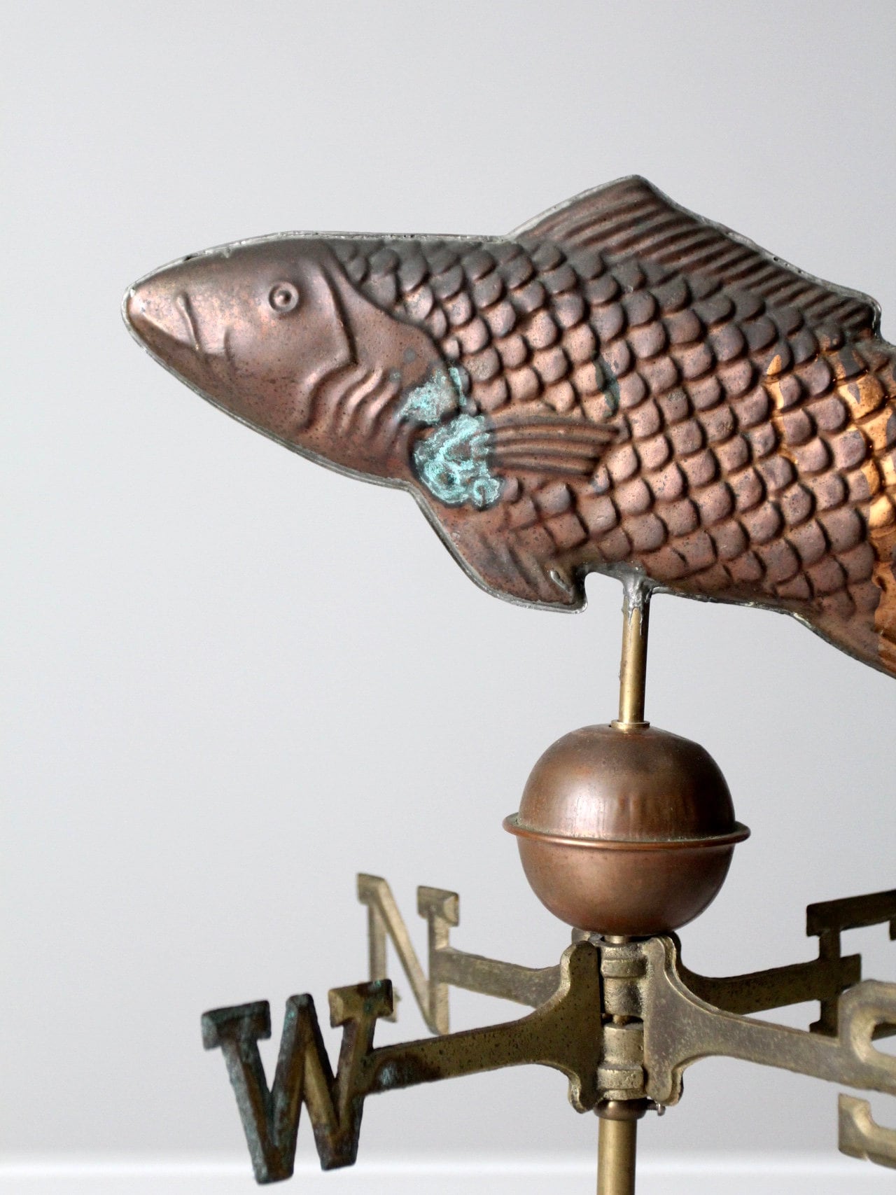 ヴィンテージの銅製魚の風見鶏 - Etsy 日本