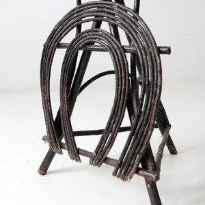 antique Adirondack twig planter table image 9