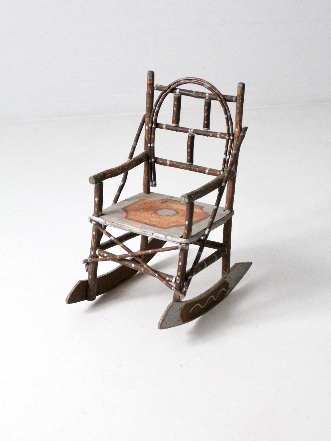 Antique Adirondack Painted Twig Children's Rocking Chair - Etsy