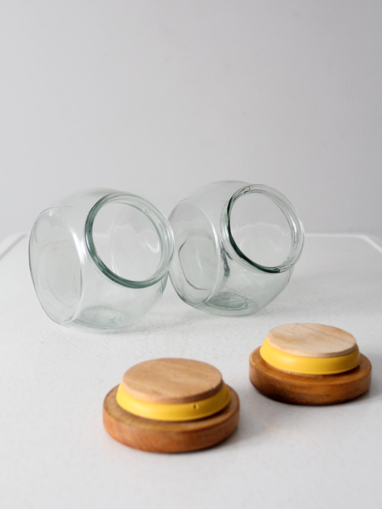 ヴィンテージガラスキャンディジャーペア - Etsy 日本