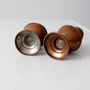 vintage copper salt and pepper shakers image 7