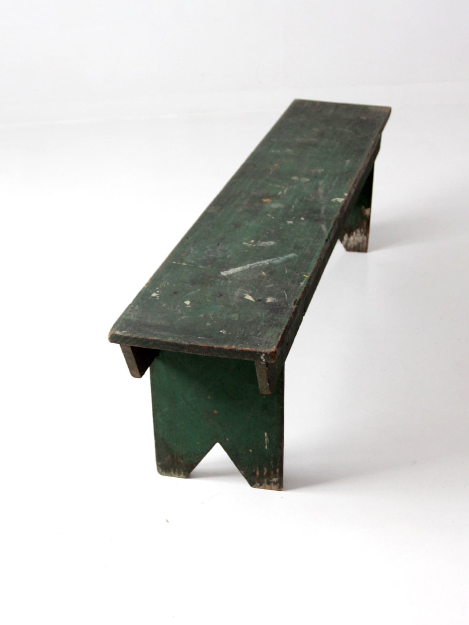 Antique Primitive Wood Bench, Green Farmhouse Bench - Etsy