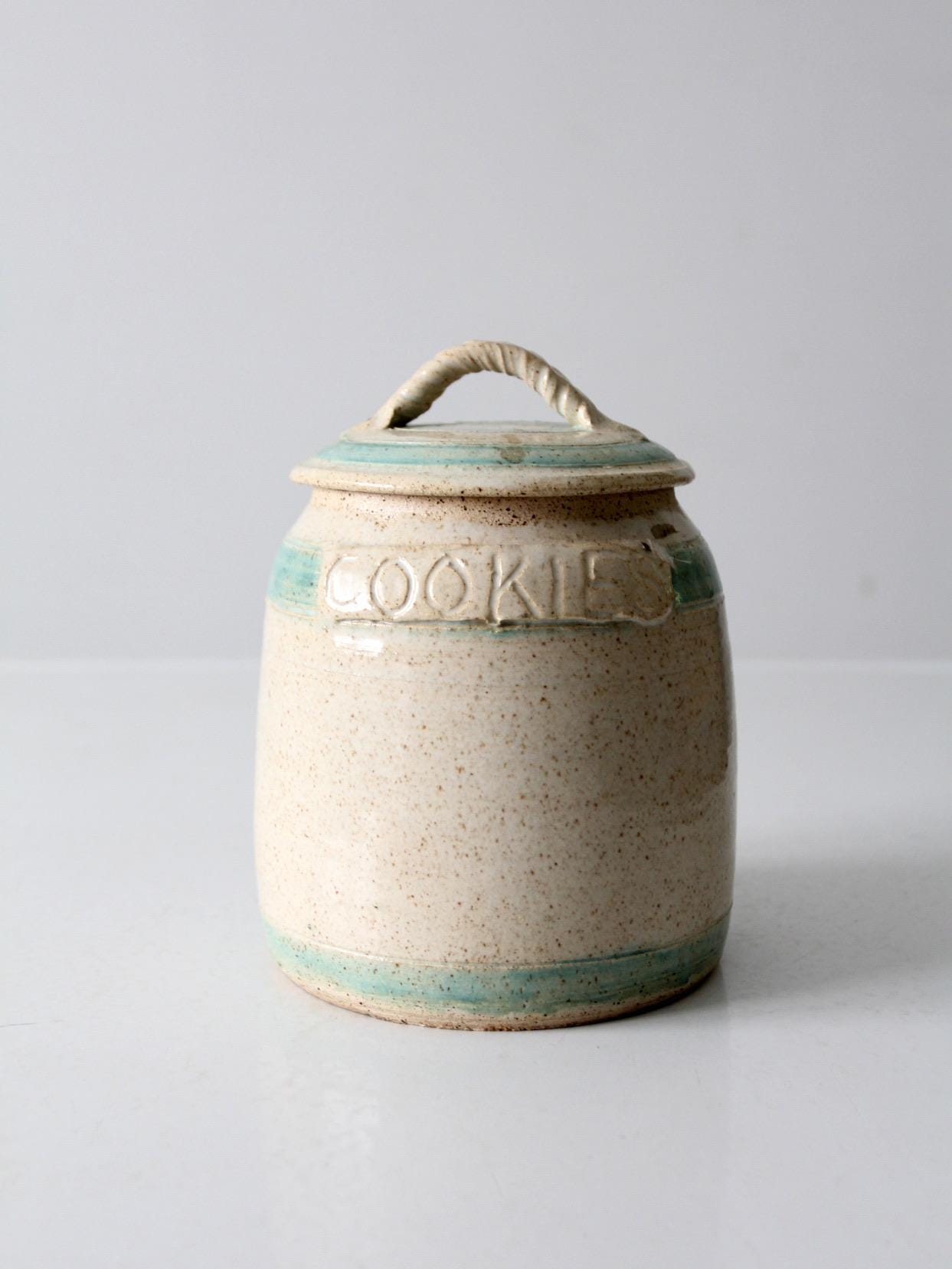 ヴィンテージスタジオ陶器クッキージャー - Etsy 日本