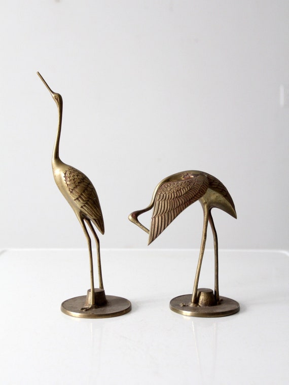 ミッドセンチュリーの真鍮製鳥の置物（ペア） - Etsy 日本