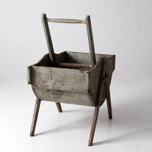 antique rocking laundry wash tub image 5