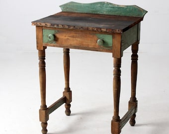 antique primitive farmhouse side table