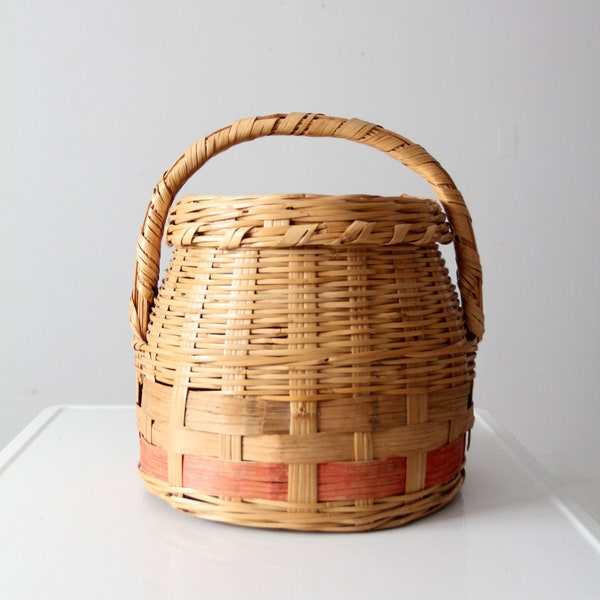 Woven Basket With Lid - Etsy