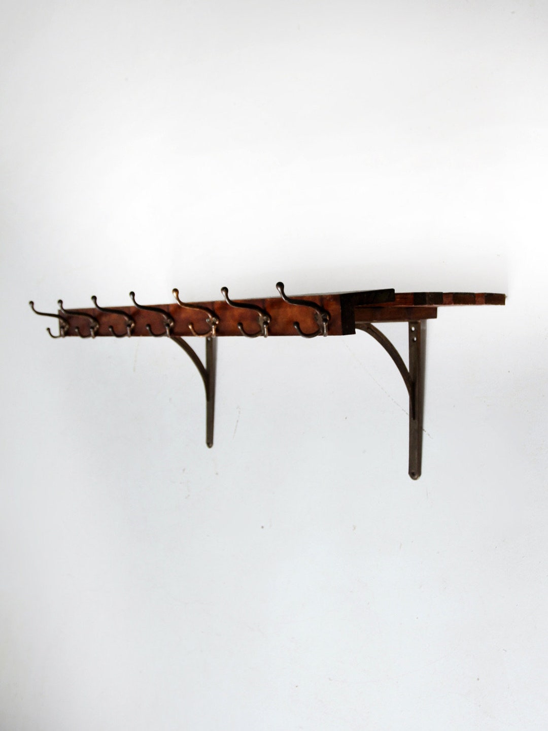 Vintage Coat Rack Wall Shelf Etsy