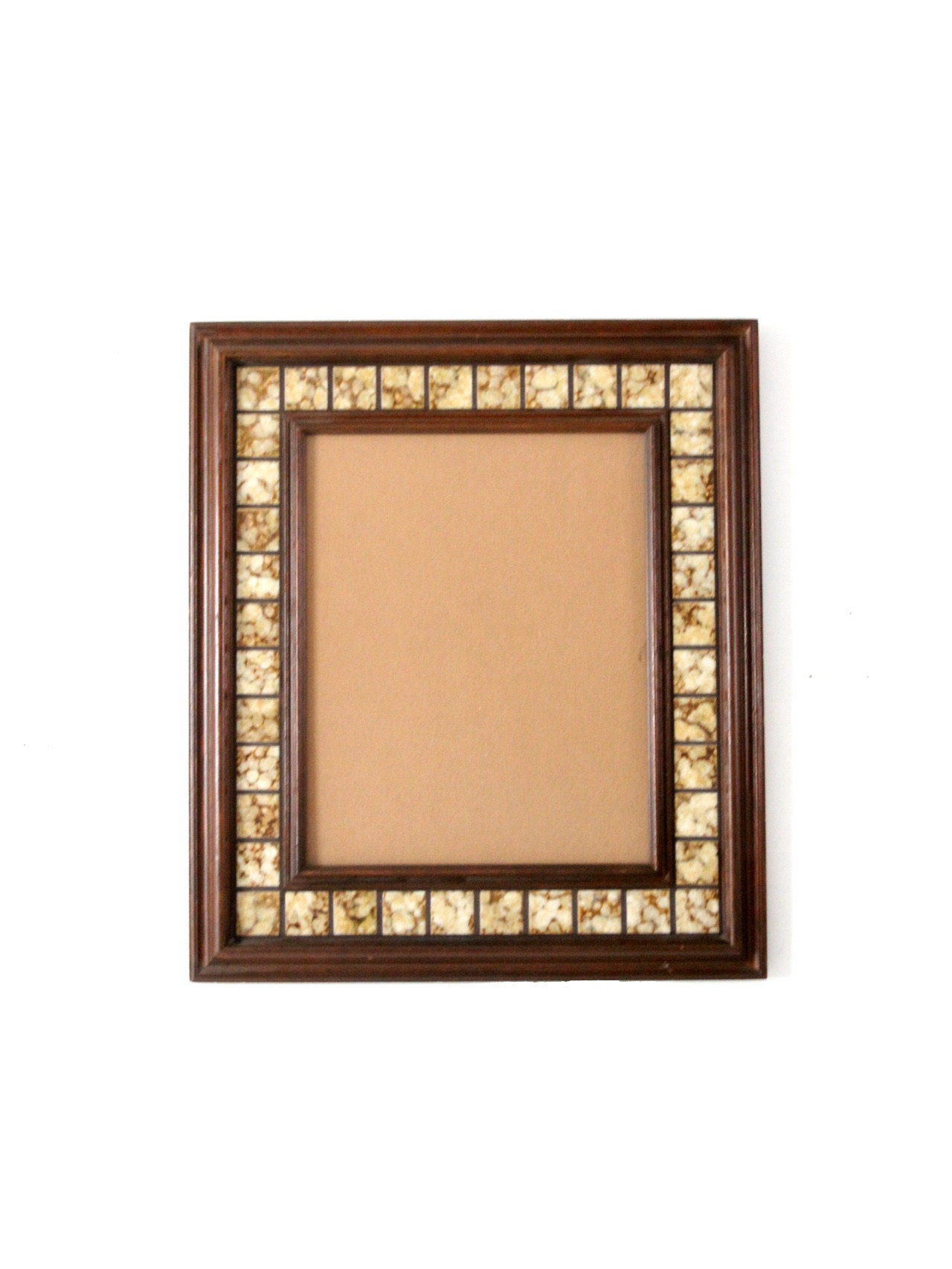 額縁 Picture Stone with Frame Vintage Mosaic Stone Inset Picture Frame - Etsy
