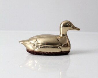 mid-century brass duck lint brush