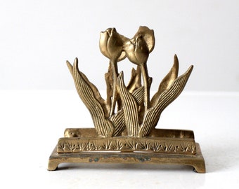 vintage brass napkin or letter holder