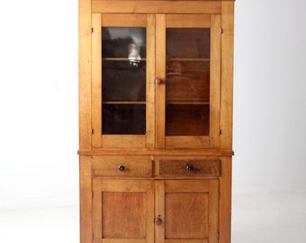 early 20th century antique farmhouse cabinet