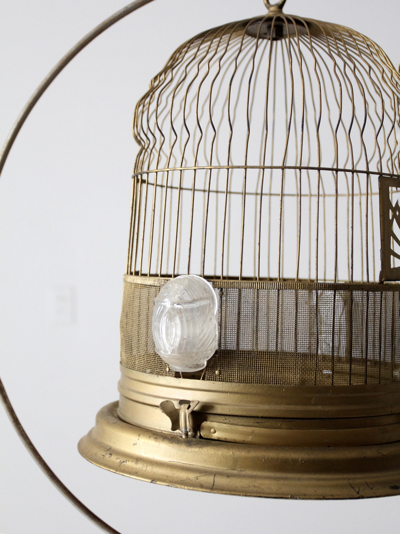Antique Crown Bird Cage With Stand -  Canada