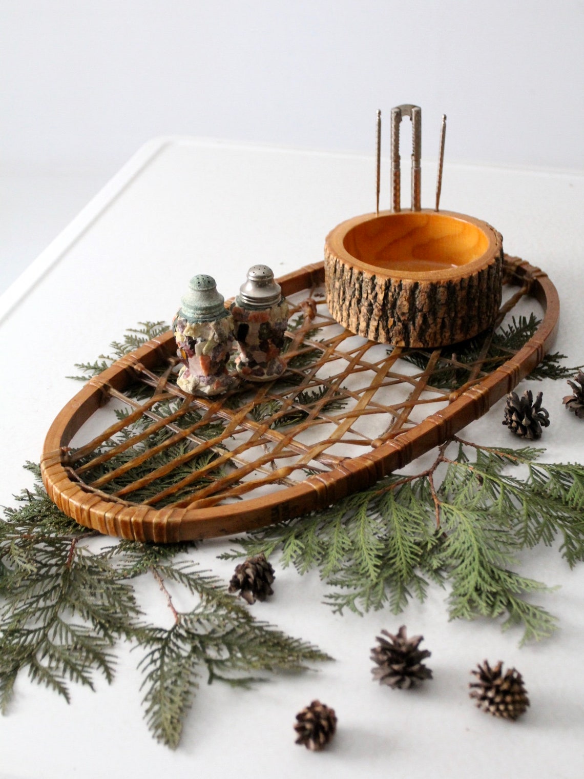 Antique Snowshoe Rustic Tray - Etsy