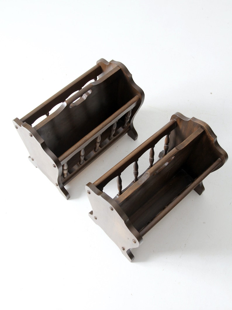 Vintage Leick Wooden Magazine Stands, End Racks Pair - Etsy