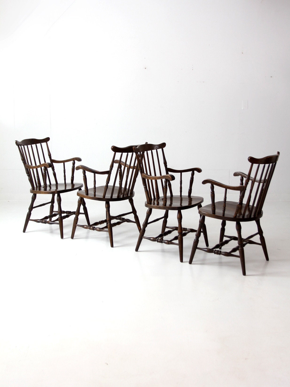 Vintage Windsor Dining Chairs Set of 4 - Etsy