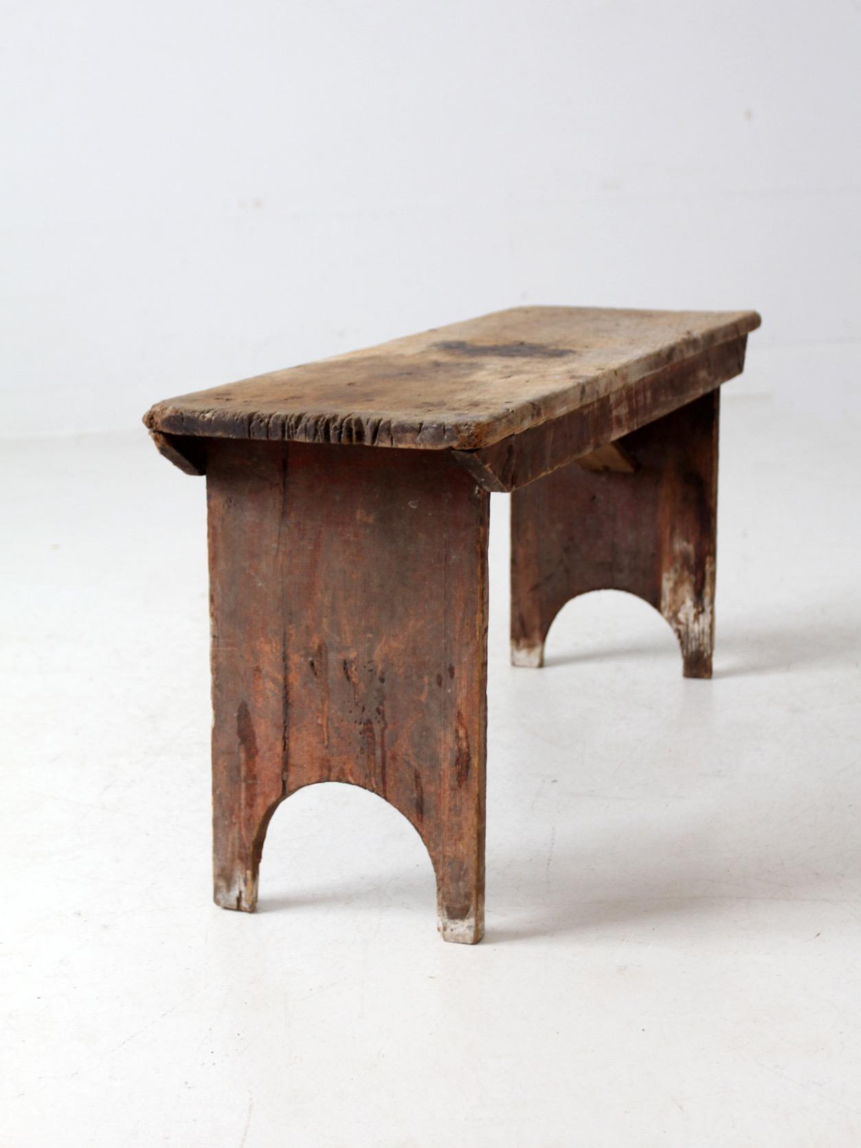 Antique Wooden Farmhouse Bench - Etsy