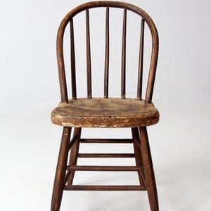 antique spindle back farmhouse chair