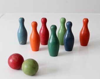 bolos de mesa de madera vintage