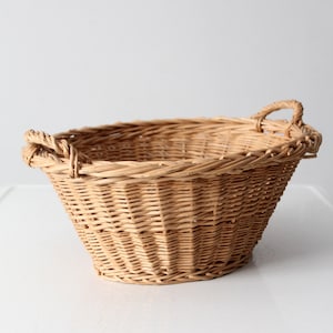 vintage wicker harvest basket