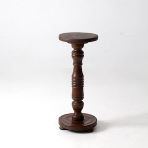 antique wooden pedestal stand