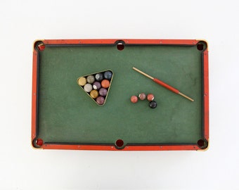 antique tabletop billards game