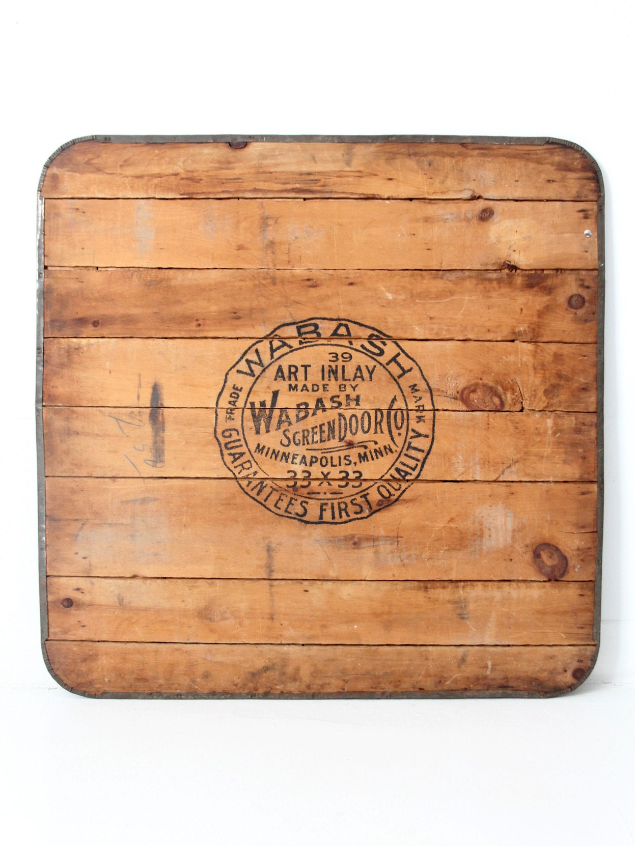 アンティーク 木製 ストーブボード Wabash Antique Wabash Screen Door Co Stove Board - Etsy