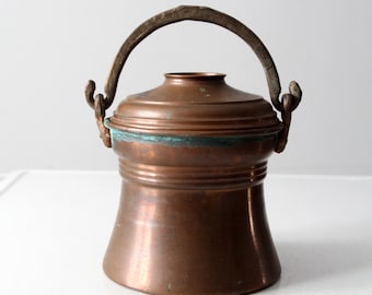 銅バケツ、ヴィンテージ銅鍋、銅鍋、フレンチカントリー、銅バケツ、銅