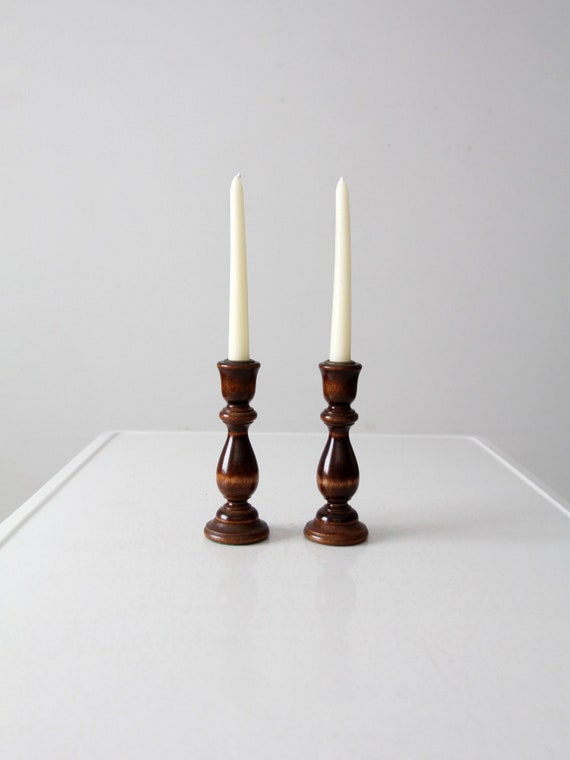 ヴィンテージの木製キャンドルホルダー(ペア) - Etsy 日本 ヴィンテージの木製キャンドルホルダー(ペア) - Etsy 日本