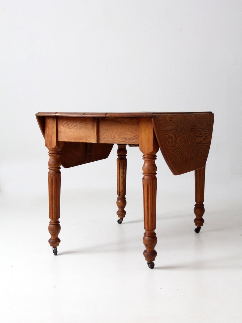 Antique Drop Leaf Wood Table - Etsy