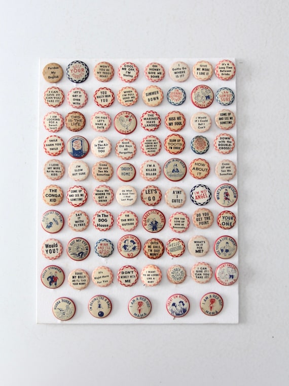 vintage pinback buttons collection circa 1930s - … - image 1