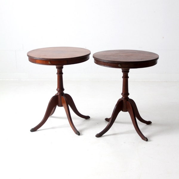 vintage John M Smythe side table pair