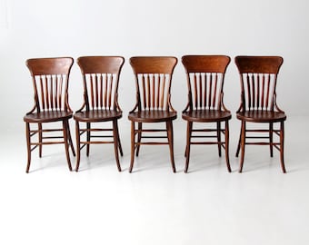 antique Phoenix Chair Co. dining chairs set of 5
