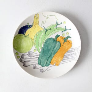 mid-century Italian Ernestine Salerno vegetable plate