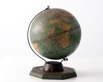 1930s J. Chein 8 inch tin globe