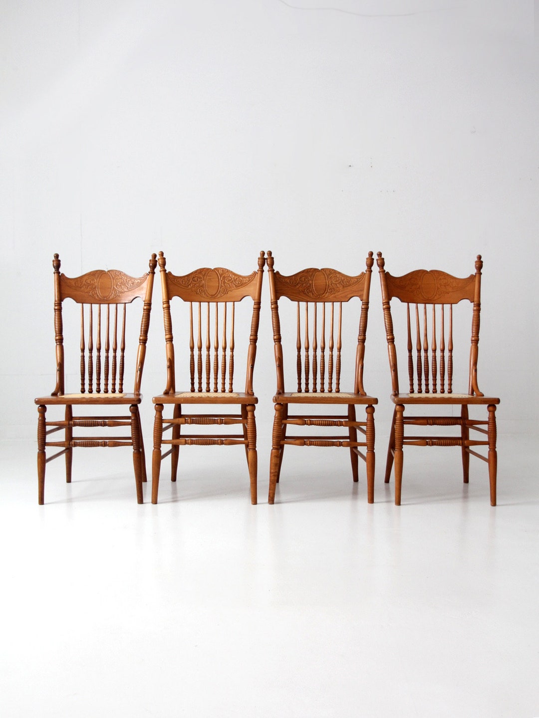 Antique Crocker Chair Company Pressed Back Dining Chairs Set/4 Etsy