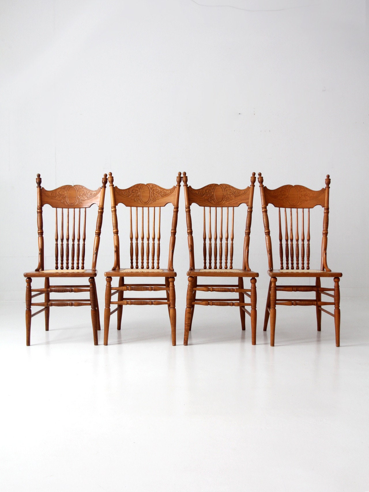 Antique Crocker Chair Company Pressed Back Dining Chairs Set/4 - Etsy
