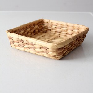 vintage square woven basket