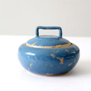 vintage studio pottery bowl with lid