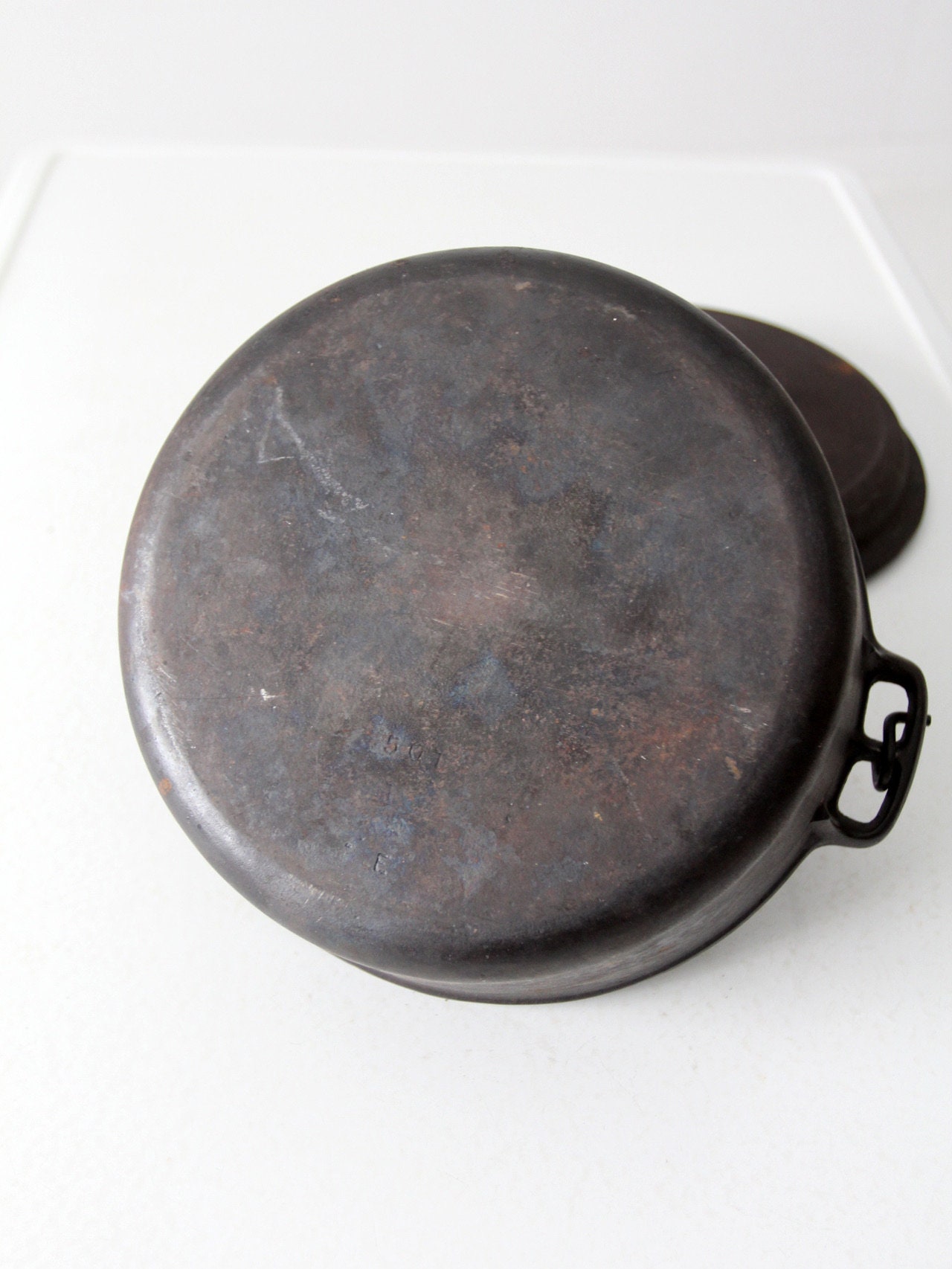 Vintage Cast Iron Dutch Oven - Etsy UK