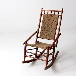 Victorian rocking chair, tapestry chair