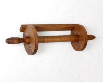 Vintage Handtuchhalter / Hakenleiste aus Holz